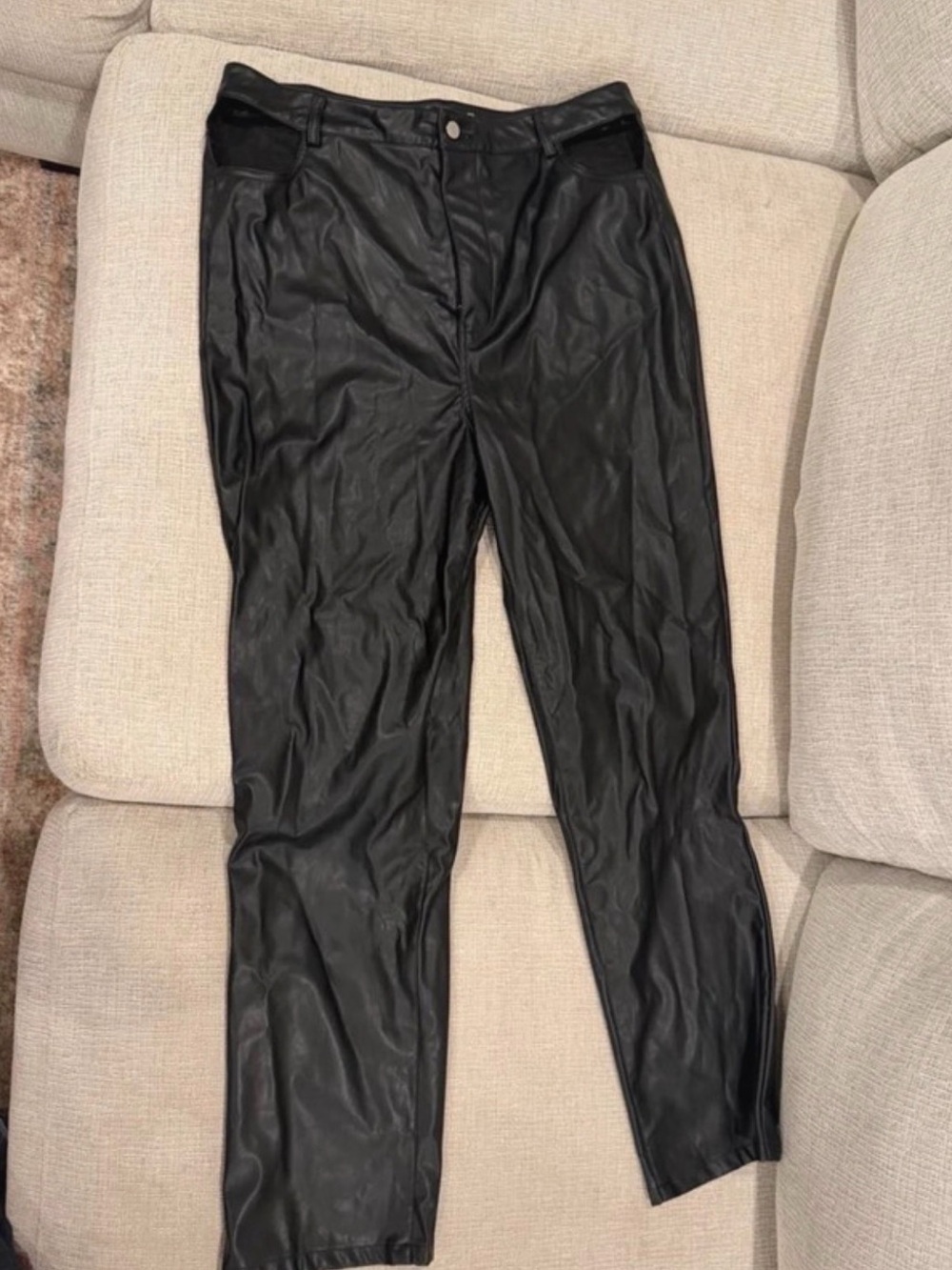 Women’s Black Faux Leather Pants